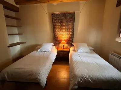 Cama o camas de una habitación en La Abadia