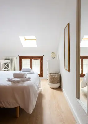 Cama o camas de una habitación en Casa Pelaire Biescas