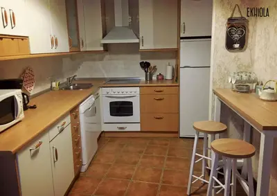 Una cocina o zona de cocina en Ekhiola