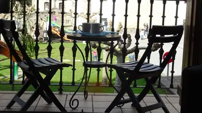 Un patio o zona al aire libre en Gaztanbide Apartamento rural