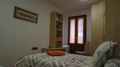 Cama o camas de una habitación en Gaztanbide Apartamento rural