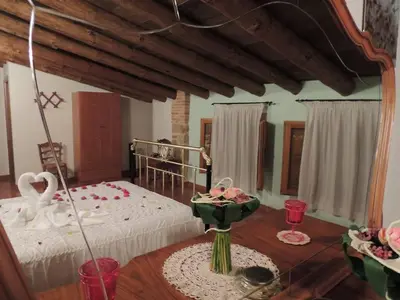 Cama o camas de una habitación en Las Bodegas Del Gilo