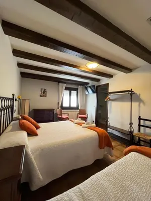 Cama o camas de una habitación en Fonda Carrera