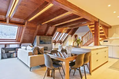 Una cocina o zona de cocina en Luderna - Dúplex con terraza Laveja