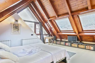 Cama o camas de una habitación en Luderna - Dúplex con terraza Laveja