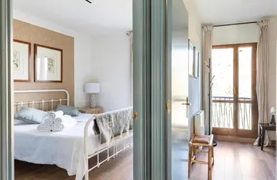 Cama o camas de una habitación en Mirador Del Río Piedra