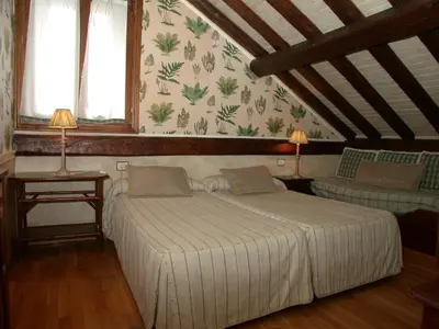 Cama o camas de una habitación en Hotel Casa Frauca