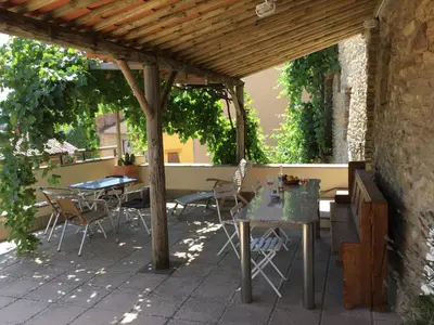 Un patio o zona al aire libre en Casa Lucas