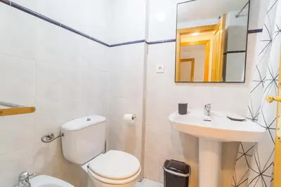 Un baño de Apartamentos La Rosa I Acogedor Apto a 2 Min del Pilar