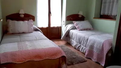 Cama o camas de una habitación en Charming Chalet in Viella, Mountain View