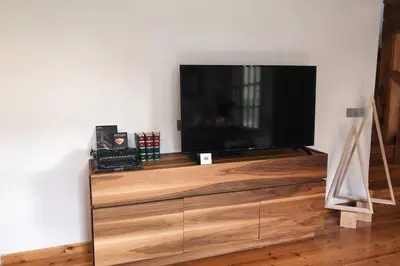 Una televisión o centro de entretenimiento en Casa Daniela