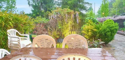 Jardín al aire libre en Spacious villa with private pool in La Puebla de Castro
