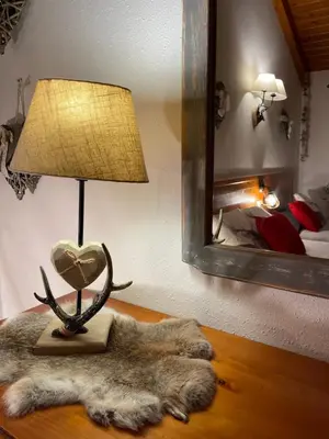 Cama o camas de una habitación en Duplex en el pirineo