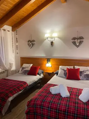 Cama o camas de una habitación en Duplex en el pirineo