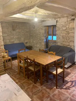 Zona de estar de casa rural cal antoniet del matarraña