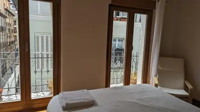 Cama o camas de una habitación en Apartamento Ábside de San Juan II