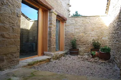 Jardín al aire libre en Casa Rural Harri Etxea