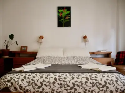 Cama o camas de una habitación en Ca Blai de Brull en el centro de Tivissa