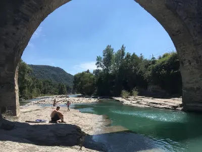 Paisaje cerca de este camping