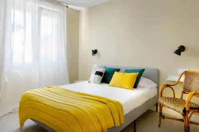 Cama o camas de una habitación en Selbaondoa, Casa con Patio en el Prepirineo Navarro