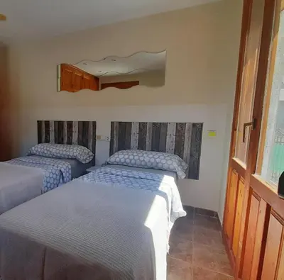 Cama o camas de una habitación en Ático-Duplex Basa la Mora
