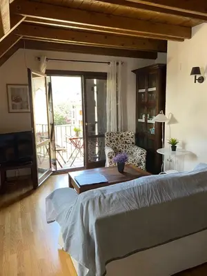Cama o camas de una habitación en La Buhardilla de Sofía