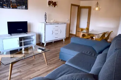 Una televisión o centro de entretenimiento en Guest House Ainsa Pirineos