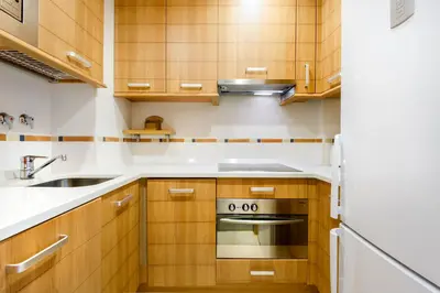 Una cocina o zona de cocina en Peña Sabocos, apartamento turístico Panticosa