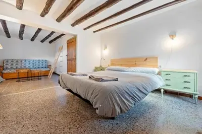 Cama o camas de una habitación en Casa el Ferrer