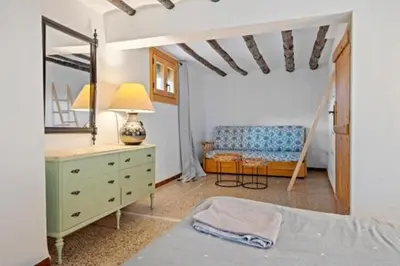 Cama o camas de una habitación en Casa el Ferrer