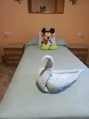 Cama o camas de una habitación en Casa Rural Pilarraña