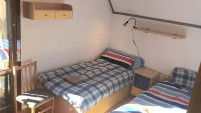 Cama o camas de una habitación en Ático dúplex con vistas
