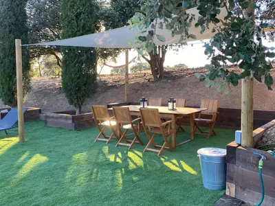 Jardín al aire libre en Mas de l'Aranyó - Eco Wellness Spa