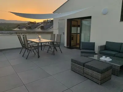 Un balcón o terraza de Àtic panoràmic a La Seu d'Urgell