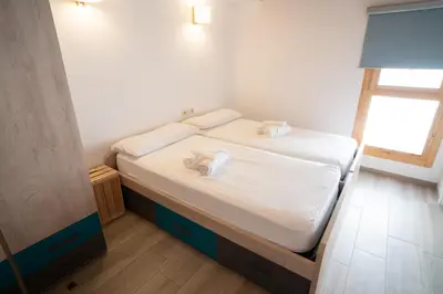 Cama o camas de una habitación en Lo Molí de Bot