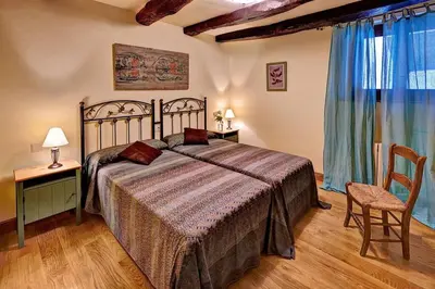 Cama o camas de una habitación en Casa Rural Pedronea