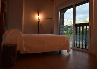 Cama o camas de una habitación en Huertas de Muro Turismo Rural