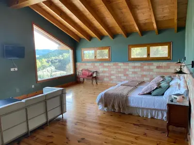 Cama o camas de una habitación en MASIA MAS DE LA CREU