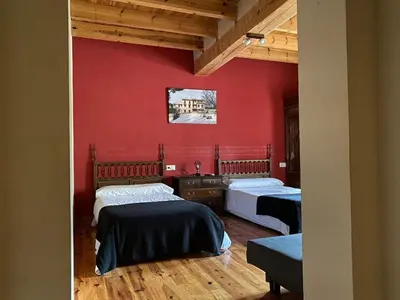 Cama o camas de una habitación en MASIA MAS DE LA CREU