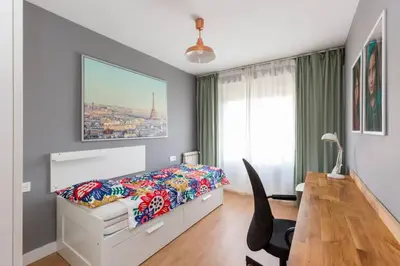 Cama o camas de una habitación en SANTANDER - Apartamento ejectutivo con garaje