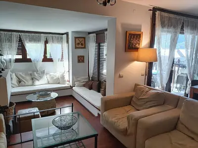 Zona de estar de Junto a Vielha Apartamento Gausac