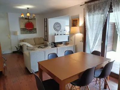 Zona de estar de Junto a Vielha Apartamento Gausac