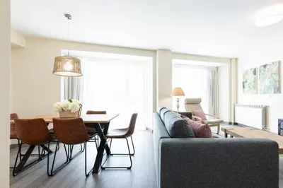 Zona de estar de Apartamento Las Margas Golf Pirineo Aragones