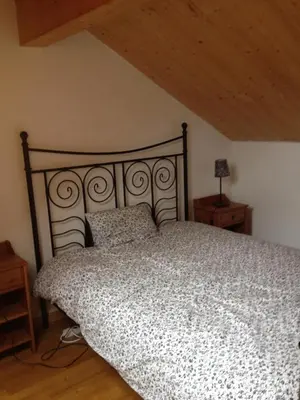 Cama o camas de una habitación en CASA EN VILLANUA