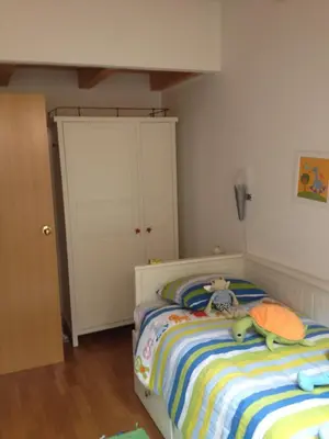 Cama o camas de una habitación en CASA EN VILLANUA