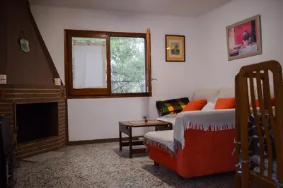 Cama o camas de una habitación en La Casa de Las Burbujas Azules