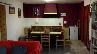 Zona de estar de La Casa de Las Burbujas Azules