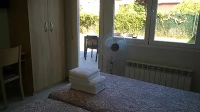 Cama o camas de una habitación en Hotel-Pension BORJA
