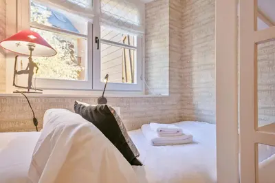 Cama o camas de una habitación en Luderna - Apartamento Val de Ruda B82 Dera Mèu