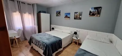 Cama o camas de una habitación en Fonda Toldra